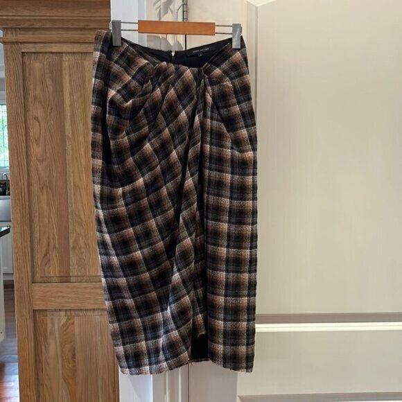 Marc Jacobs plaid skirt with raw hem sz 6 - Picture 1 of 10